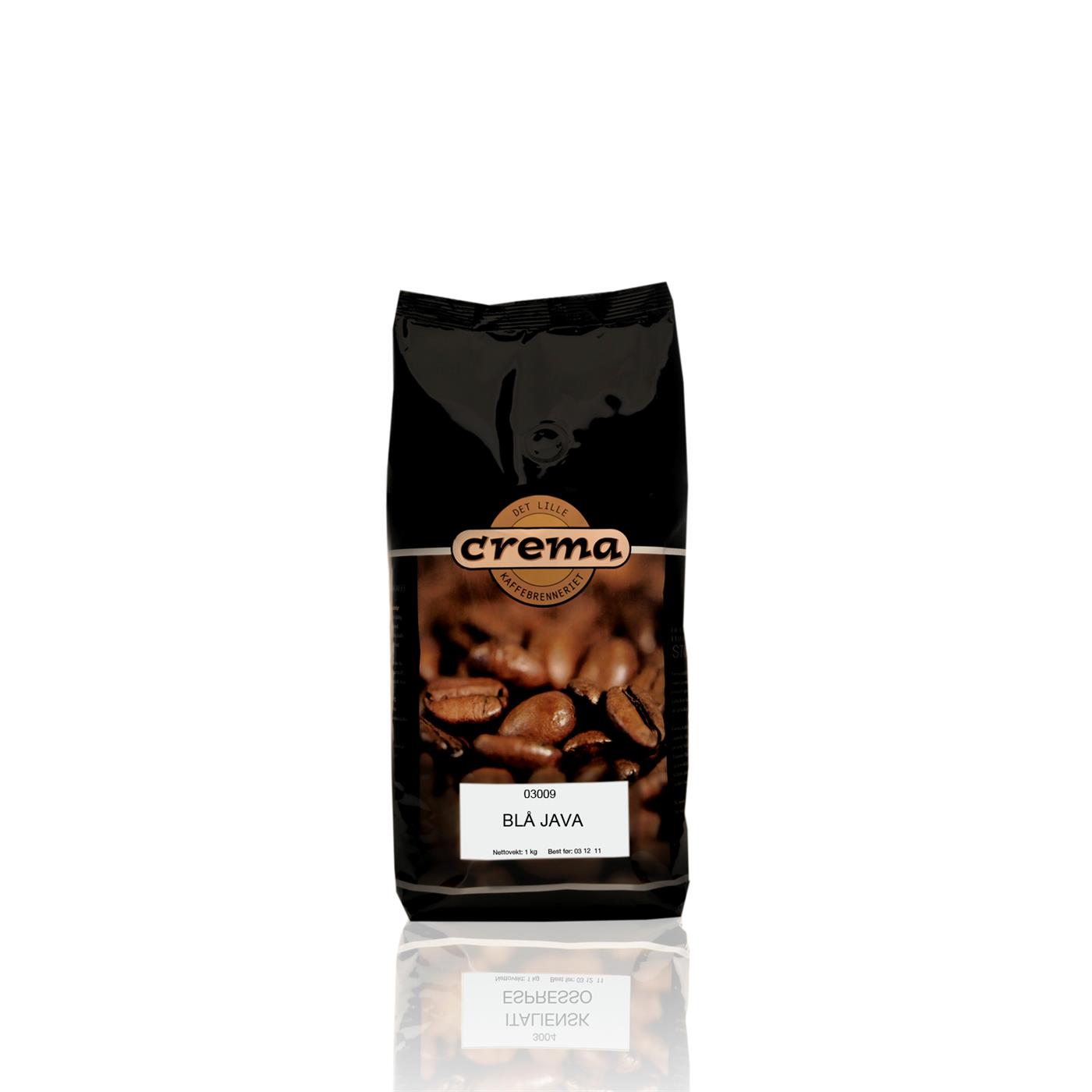 9417754 Crema 3009-HB Kaffe Crema Bl&#229; Java UTZ sertifisert 1 kg. kaffe i hele b&#248;nner